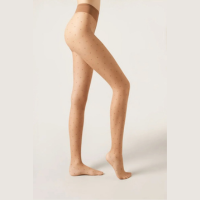 Meia-Calça Transparente De Poás - Bege