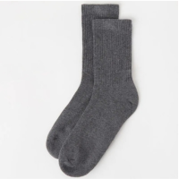 Meia Curta Esportiva Unissex - Cinza