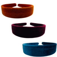 Mix 5 Tiara de Veludo Larga Lisa 100% Qualidade - QUEIMA DE ESTOQUE