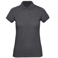 Camisa Polo Feminina Baby Look Piquet Poliéster cor:;Tamanho:GG - Grafite