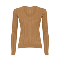 PULLOVER FEMININO TRICOT DECOTE V AJUSTADO