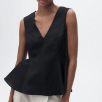 Regata Mango Peplum Preta