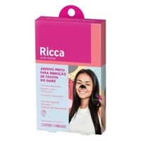 Adesivo Para Remoção de Cravos do Nariz Ricca - Faixa Preta Contra os Cravo