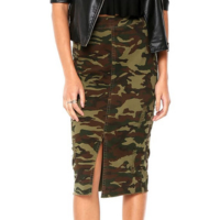 saia midi camuflada colcci