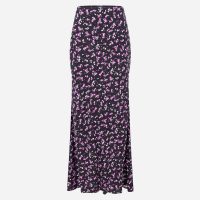 Saia New Midi em Viscose Floral Liberty Preto