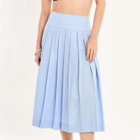 Saia pregas nos azul