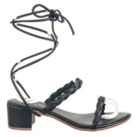 Sandalia Gladiadora Salto Alto Lançamento Quadrado - Cazzani