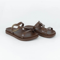 Sandália Papete Feminina - Terra & Água - Marrom