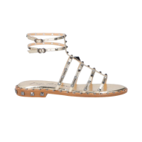 SANDÁLIA RASTEIRA GLADIADORA REBITES DOURADO