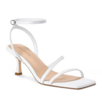 Sandálias wetkiss White Kitten Heels, tiras e confortáveis para mulheres