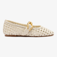 Sapatilha Verona New Macramê Couro Off White