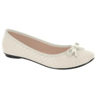 Sapatilha Feminina Moleca Confort Bico Redondo Matelasse - Branco Off