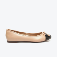 Sapatilha Nude E Preta Anacapri Bicolor