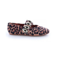 Sapatilha Tira Metais Ivy Animal Print Onça - Damannu Shoes