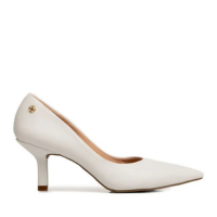 Scarpin Branco Salto Médio Fino