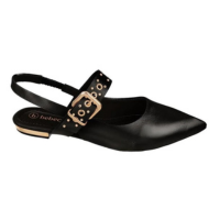 Slingback Feminino Bebecê T2019-067 - Incolor+Preto