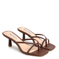 Tamanco Umber Salto Baixo e Tira Dedo 9060.59_2 Marrom