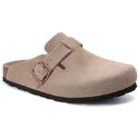Tamancos Asgard Suede Clogs Mules Potato Shoes, cinza, tamanho 36, mulheres