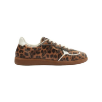 Tenis Feminino Anacapri Casual A\'25 Animal Print Recortes Marrom - Marrom