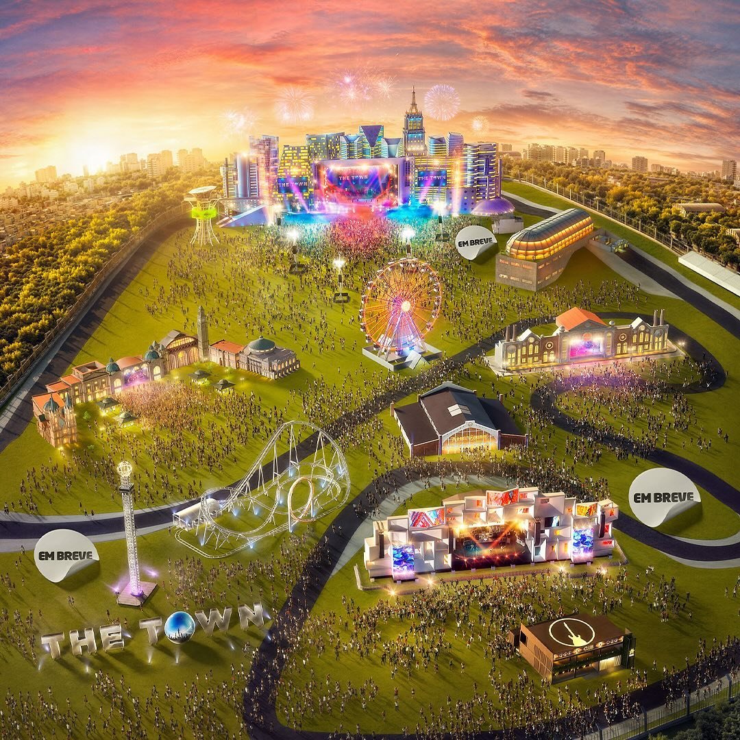 Mapa do festival The Town.