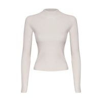 TRICOT FEMININO AJUSTADO GOLA ALTA