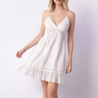 Vestido Feminino Curto Alcinha Lurex Branco