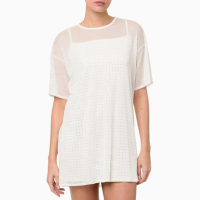 Vestido Feminino Tule Hotfix Calvin Klein Jeans Branco 2 Pp