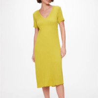 Vestido Midi Texturizado Lastex