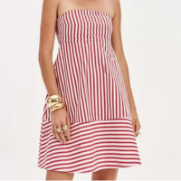 Vestido Curto Sem Alças Estampado