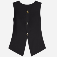 Colete Com Abertura E Botões Diferenciados Em Alfaiataria