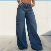 Calça Jeans Wide Leg Cargo Relaxed Consciência Jeans