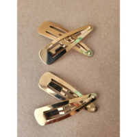 2 Pares De Presilha Tic Tac Promoção - Dourado