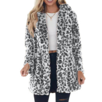 2025 Casaco Leve De Inverno Com Estampa De Leopardo De Pele Sintética De Co