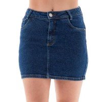 Saia Jeans Feminina Arauto Hot Pants - Azul