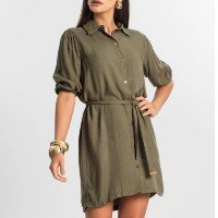 Vestido Feminino Chemise de Viscose Endless - Verde