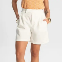 Bermuda Feminina Alfaiataria Endless Bege