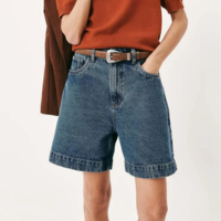 Bermuda Jeans Feminina Reta - Azul