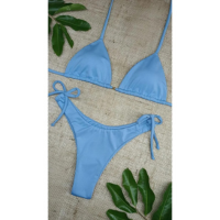 Biquini Asa Delta Fio Duplo Varias Cores com Bojo Removível do P ao GG - Az