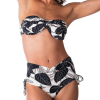 Biquíni Top Com Bojo Tomara que Caia Summer Soul - Bege+Preto