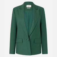 Blazer Comfort em Viscolinho com Abotoamento Duplo Verde
