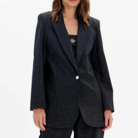 Blazer Easy Lança Perfume Transpasse Feminino - Preto