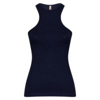 BLUSA CANELADA SEM MANGA DECOTE NADADOR