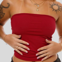 BLUSA Cropped Tube Top Tomara Que Caia Com Forro No Busto