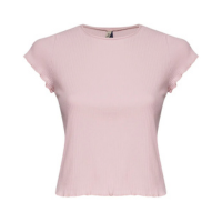 BLUSA MANGA CURTA FRUFRU CANELADO