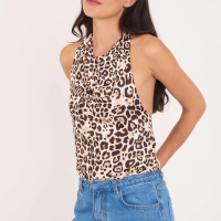 Blusa onça tex estampado