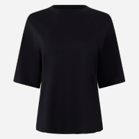 Blusa Oversized Básica em Malhão com Manga Curta Preto