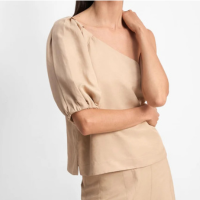 Blusa Pregas Assimétrica