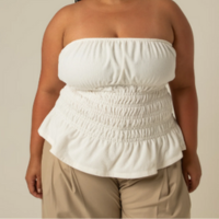 blusa rancho  blusa sem alças lastex