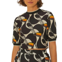 Blusa Retilínea Farm Copatucano Feminina - Preto