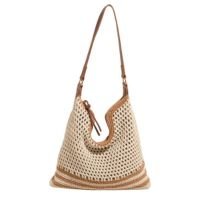 Bolsa De Praia Tecida À Mão Para Mulher Bolsa De Grande Capa